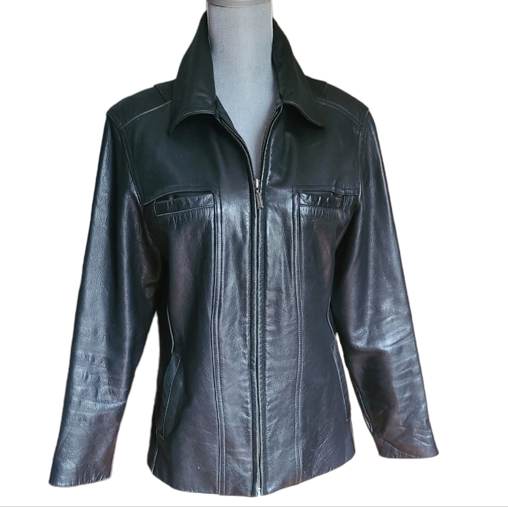 VINTAGE 90s Guess 100% Leather Jacket